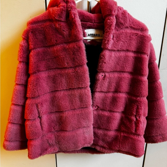 Cozy Pink Kids Jacket - Apparis - Size 12Y - Picture 2 of 2